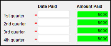 ES screen with flags